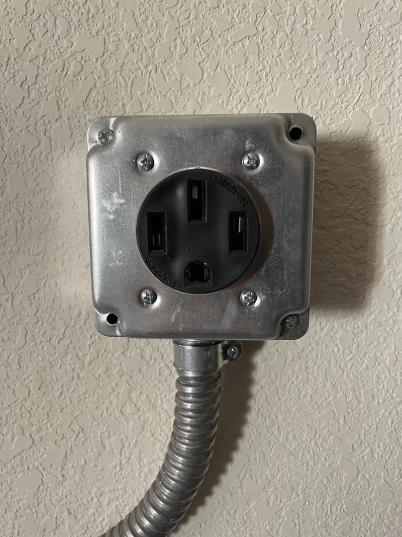 NEMA 14-50 outlet installed for Electrical Panel Upgrade in Merriam